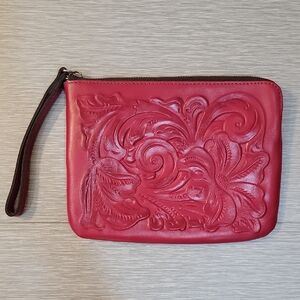 Patricia Nash Cassini Wristlet Granita Leather Clutch